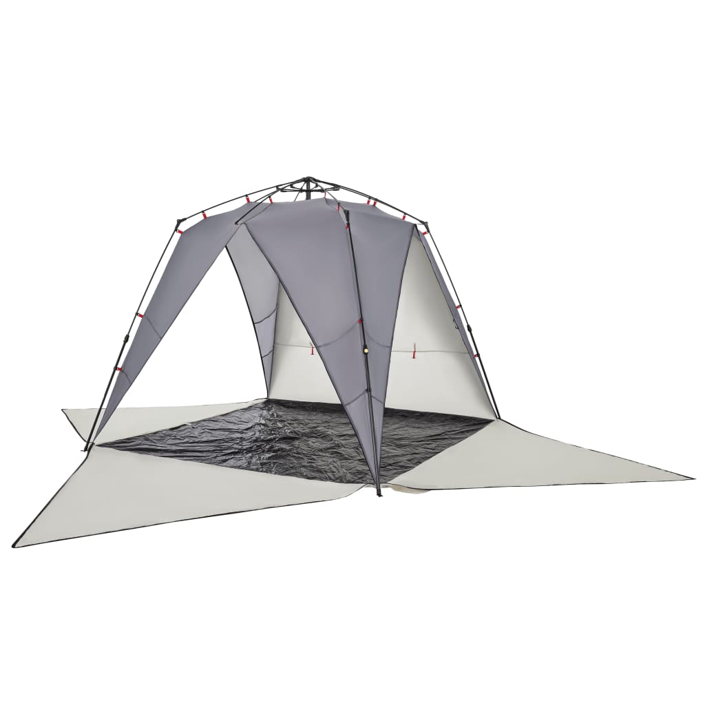 Strandtent 4-persoons waterdicht snelontgrendeling grijs is nu te koop bij PeponiXL, paradijselijk wonen!
