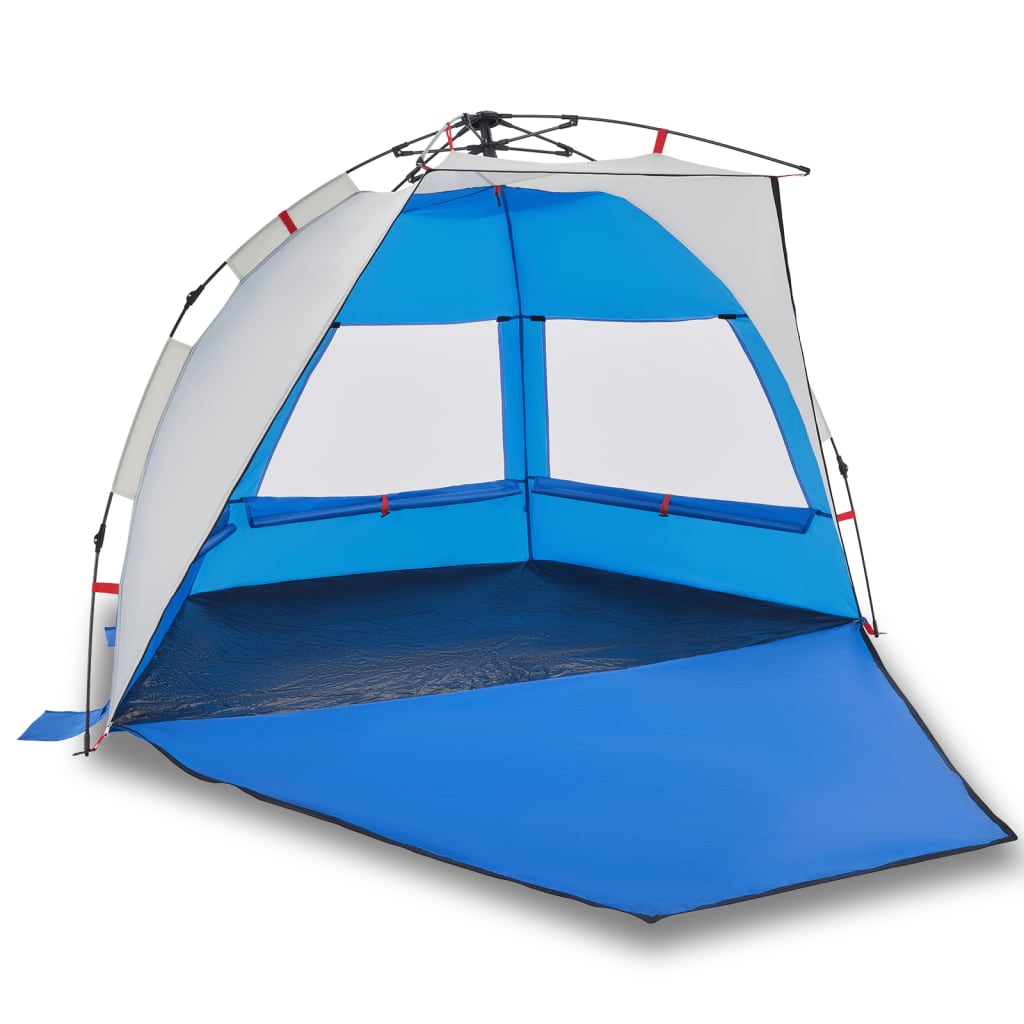 Strandtent 2-persoons waterdicht snelontgrendeling azuurblauw is nu te koop bij PeponiXL, paradijselijk wonen!