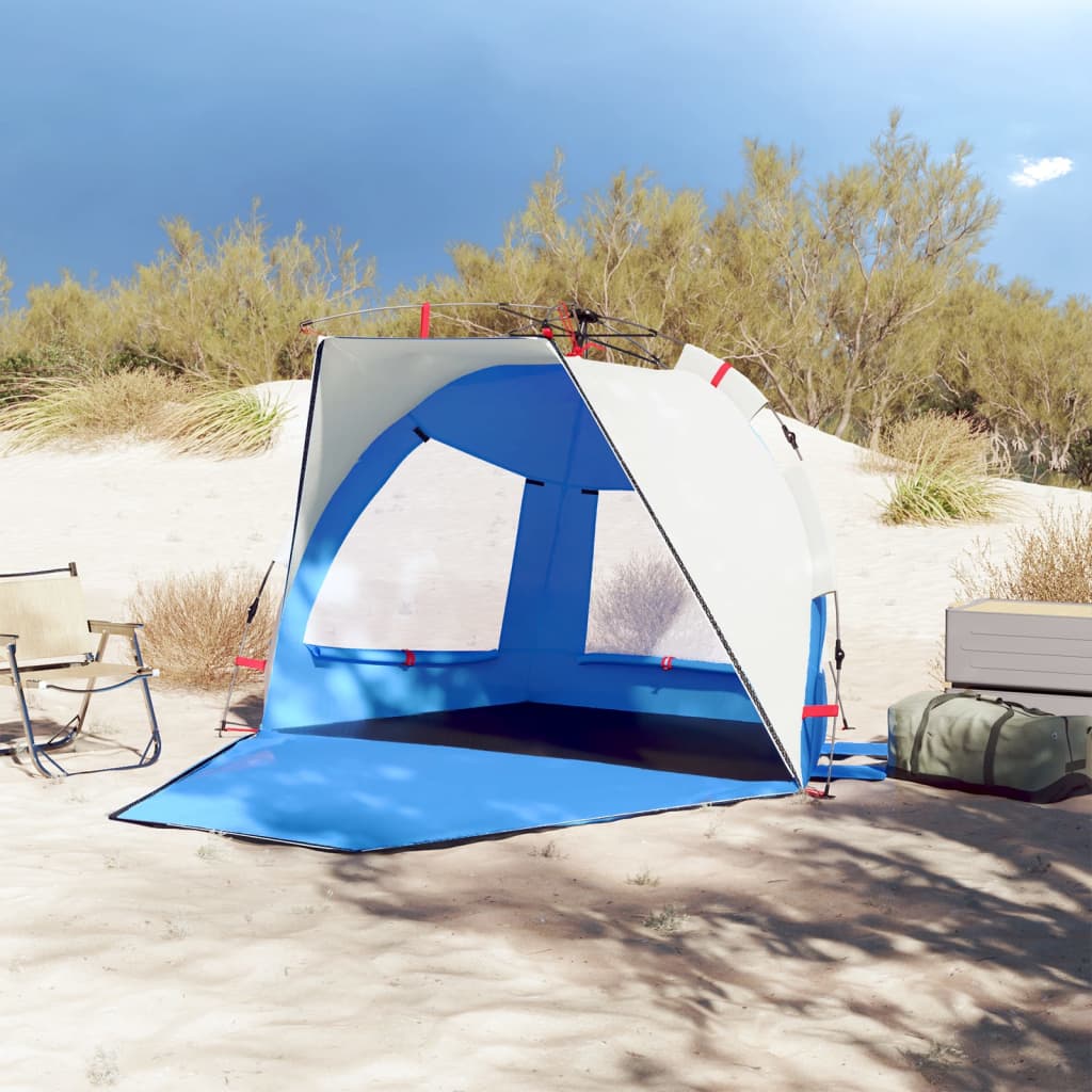 Strandtent 2-persoons waterdicht snelontgrendeling azuurblauw is nu te koop bij PeponiXL, paradijselijk wonen!