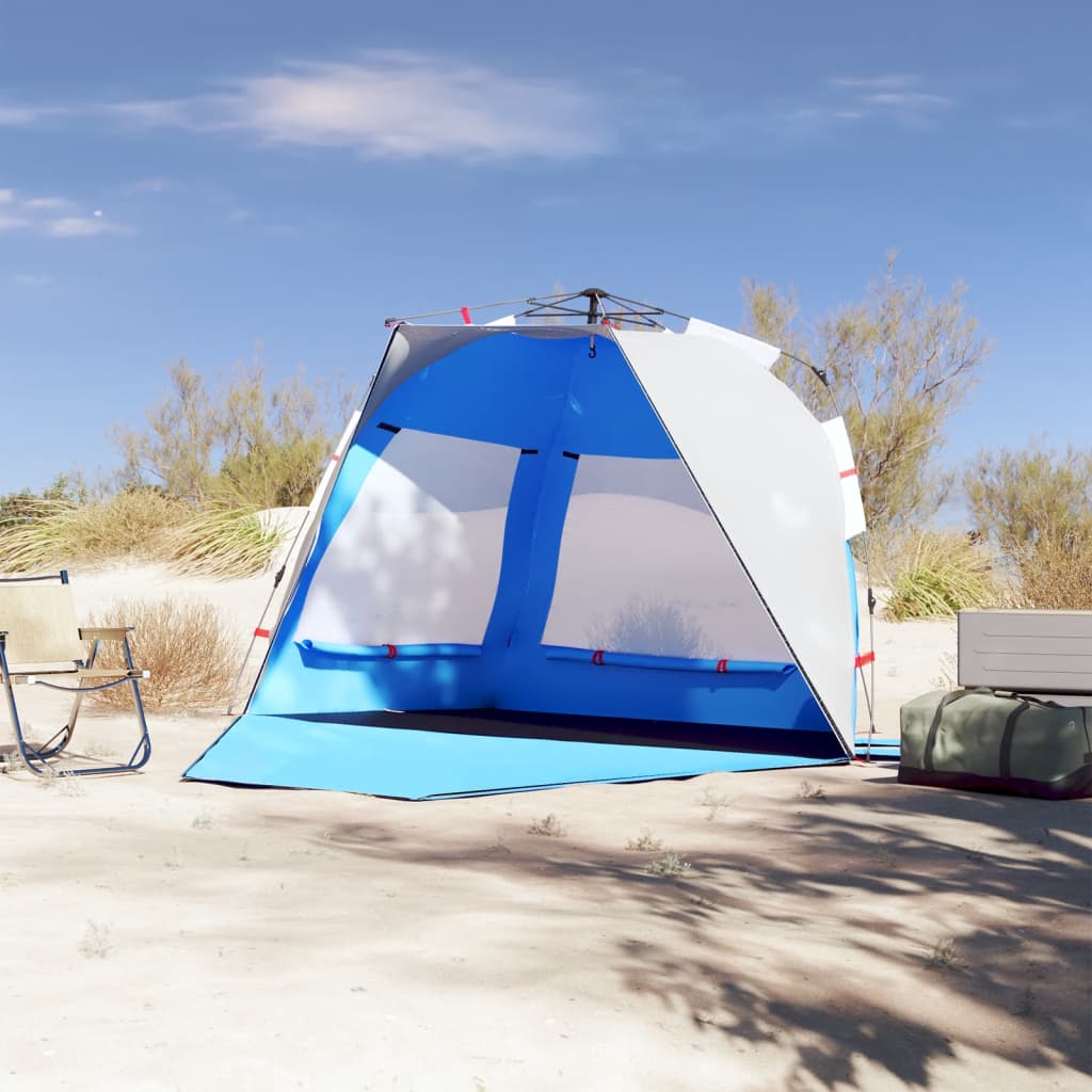 Strandtent 3-persoons waterdicht snelontgrendeling azuurblauw is nu te koop bij PeponiXL, paradijselijk wonen!