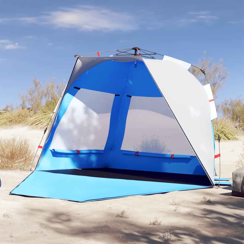 Strandtent 3-persoons waterdicht snelontgrendeling azuurblauw is nu te koop bij PeponiXL, paradijselijk wonen!