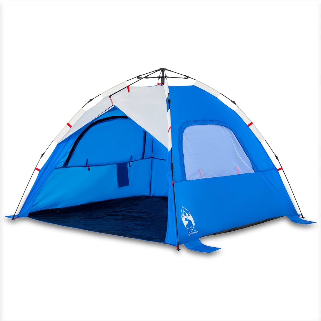 Strandtent 3-persoons waterdicht snelontgrendeling azuurblauw is nu te koop bij PeponiXL, paradijselijk wonen!