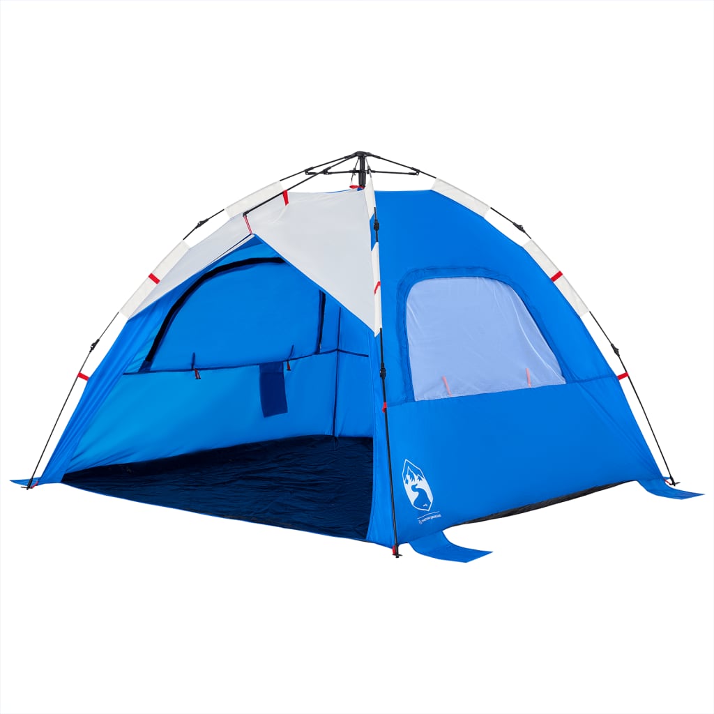 Strandtent 3-persoons waterdicht snelontgrendeling azuurblauw is nu te koop bij PeponiXL, paradijselijk wonen!