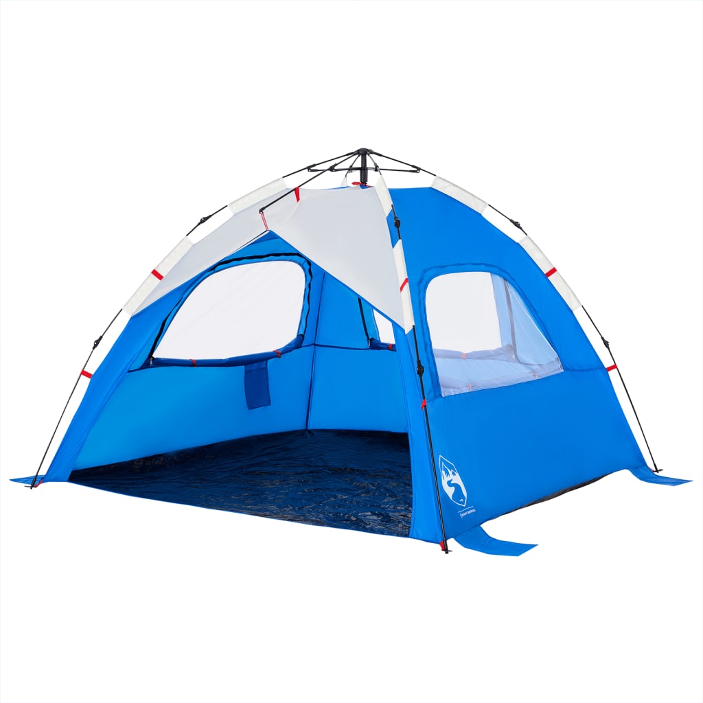 Strandtent 3-persoons waterdicht snelontgrendeling azuurblauw is nu te koop bij PeponiXL, paradijselijk wonen!