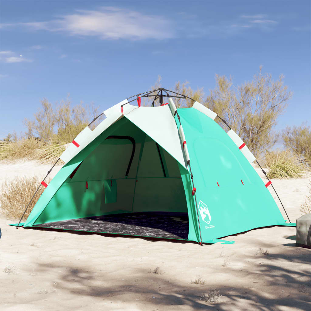 strandtent 3-persoons waterdicht snelontgrendeling zeegroen is nu te koop bij PeponiXL, paradijselijk wonen!