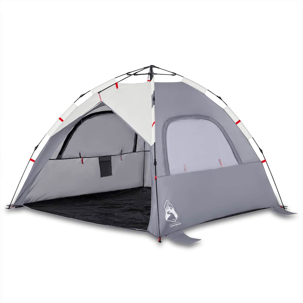 Strandtent 3-persoons waterdicht snelontgrendeling grijs is nu te koop bij PeponiXL, paradijselijk wonen!