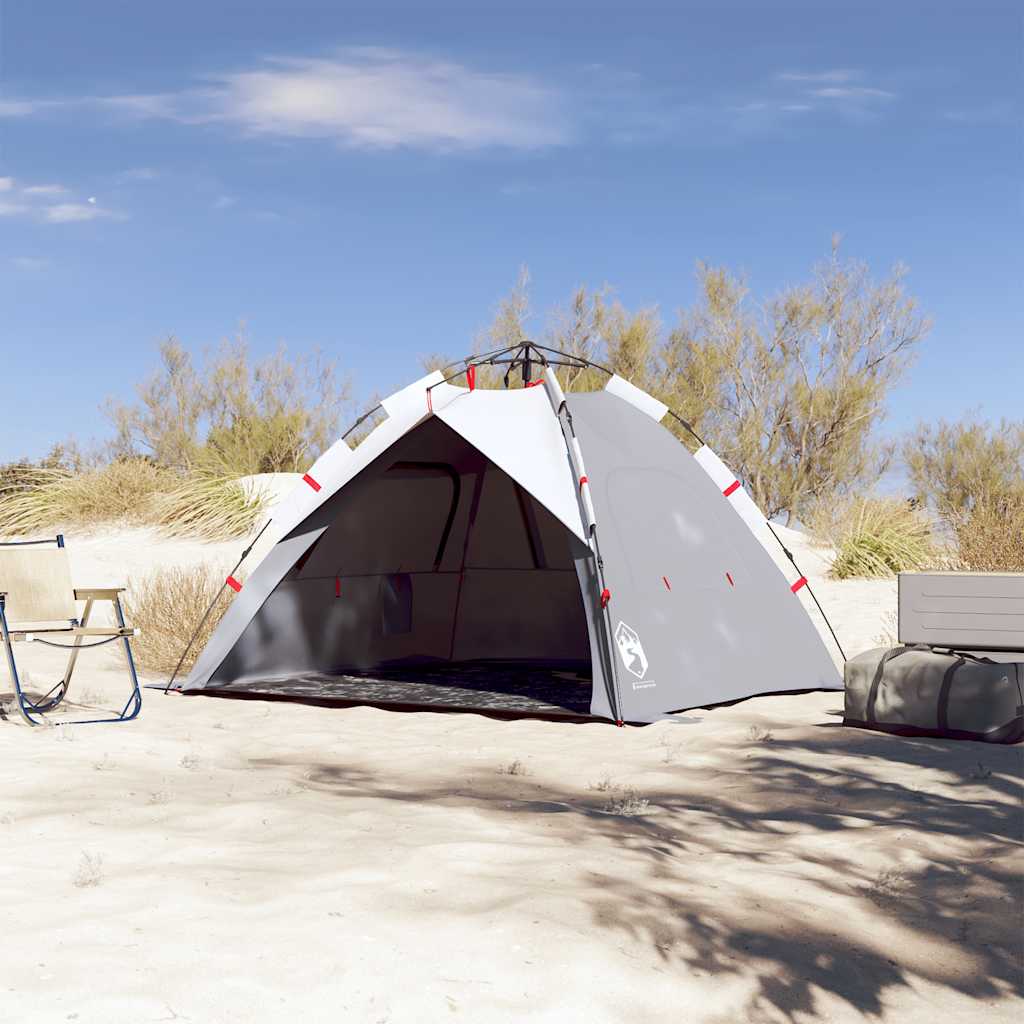Strandtent 3-persoons waterdicht snelontgrendeling grijs is nu te koop bij PeponiXL, paradijselijk wonen!