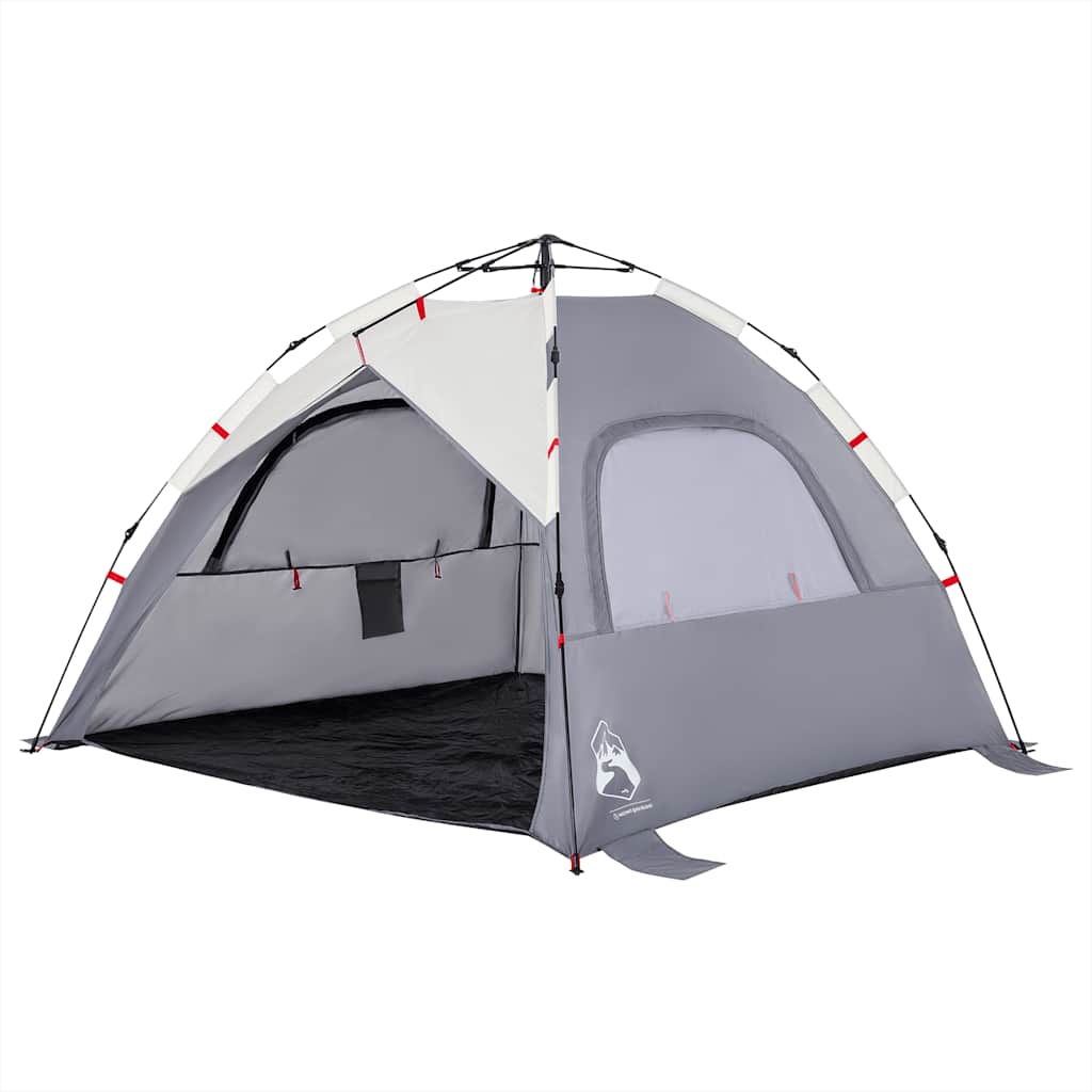 Strandtent 3-persoons waterdicht snelontgrendeling grijs is nu te koop bij PeponiXL, paradijselijk wonen!