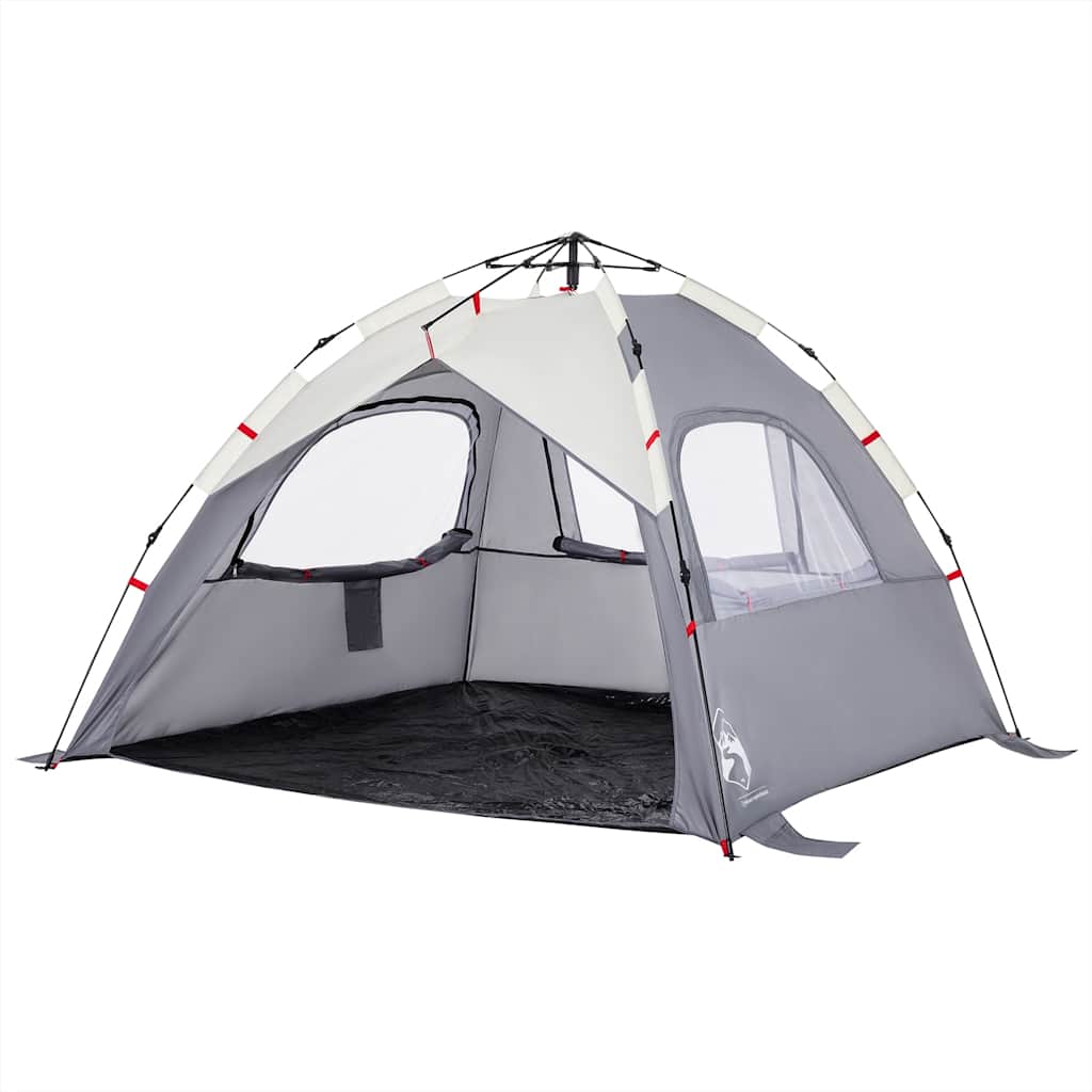 Strandtent 3-persoons waterdicht snelontgrendeling grijs is nu te koop bij PeponiXL, paradijselijk wonen!