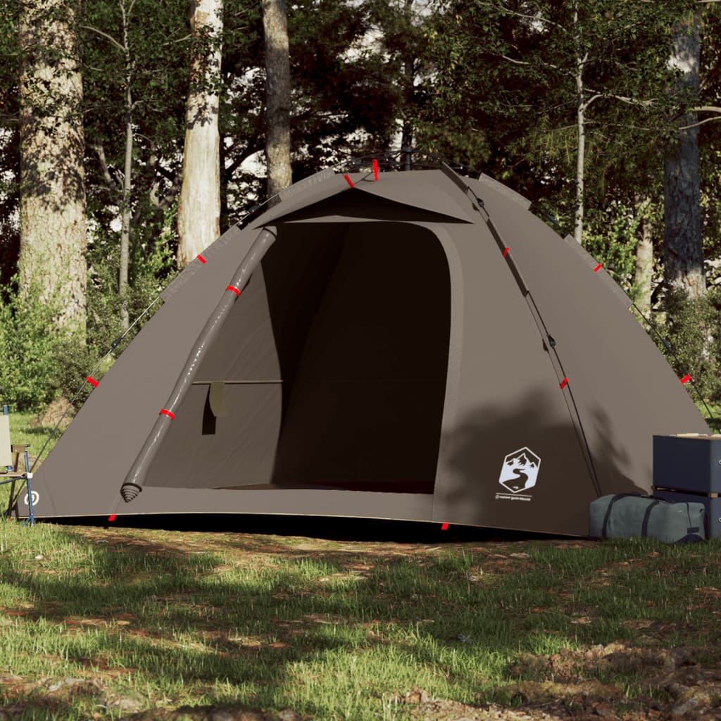Tent 4-persoons snelontgrendeling bruin is nu te koop bij PeponiXL, paradijselijk wonen!