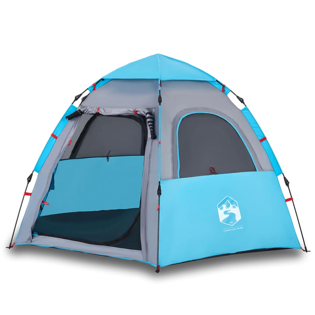 Kampeertent 4-persoons snelontgrendeling blauw is nu te koop bij PeponiXL, paradijselijk wonen!