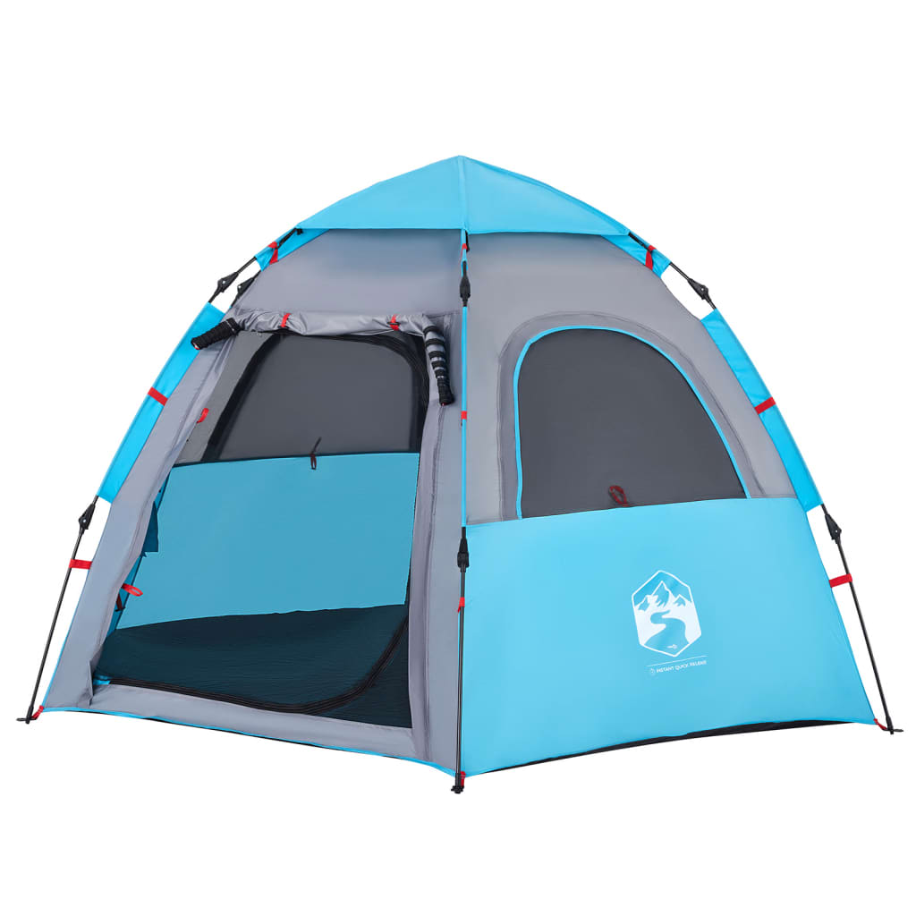 Kampeertent 4-persoons snelontgrendeling blauw is nu te koop bij PeponiXL, paradijselijk wonen!
