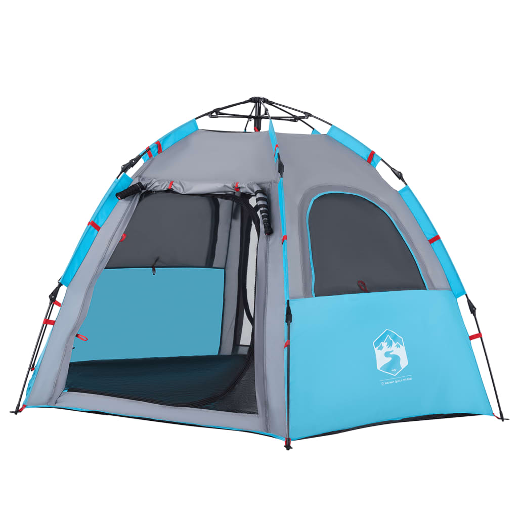 Kampeertent 4-persoons snelontgrendeling blauw is nu te koop bij PeponiXL, paradijselijk wonen!