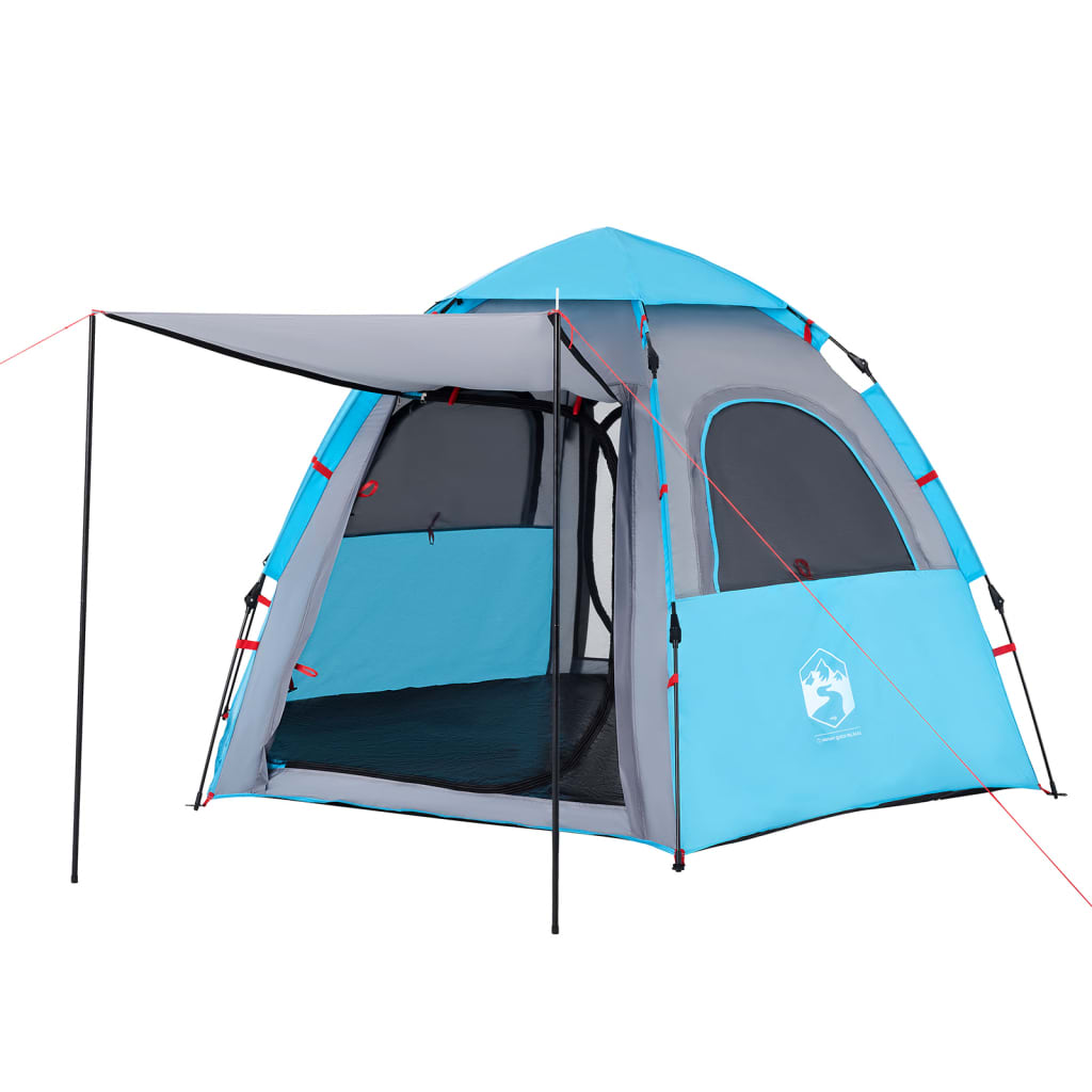Kampeertent 4-persoons snelontgrendeling blauw is nu te koop bij PeponiXL, paradijselijk wonen!