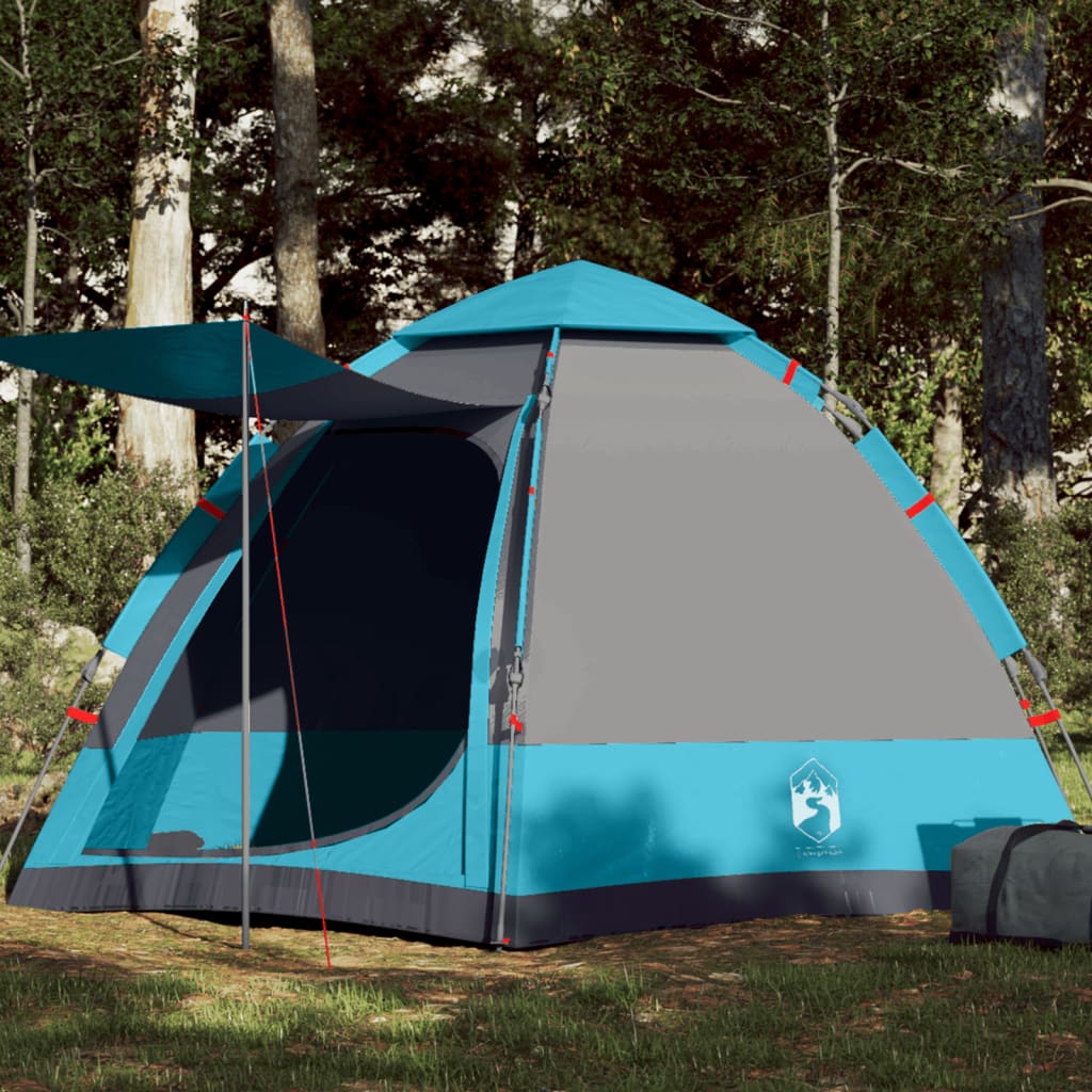 Kampeertent 4-persoons snelontgrendeling blauw is nu te koop bij PeponiXL, paradijselijk wonen!