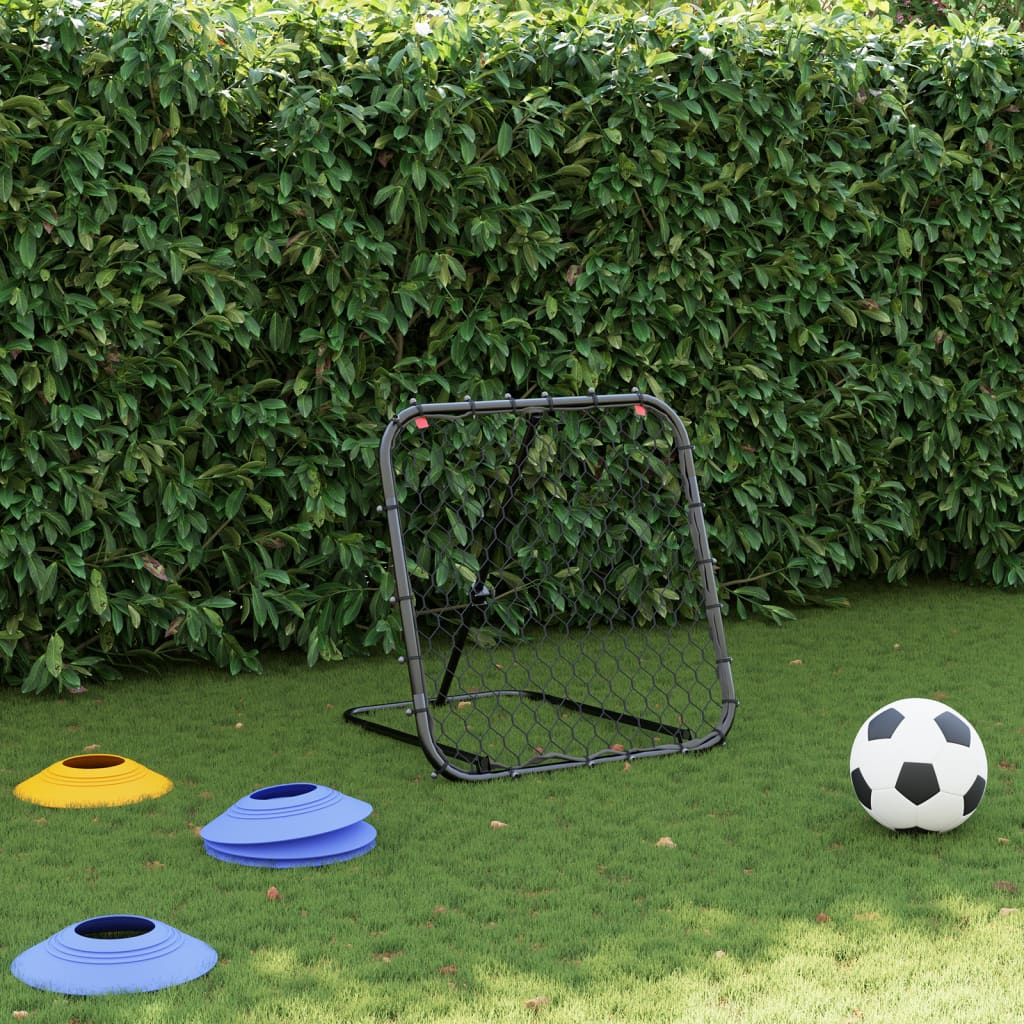 Voetbalrebounder verstelbaar 84x73x60-80 cm staal zwart is nu te koop bij PeponiXL, paradijselijk wonen!