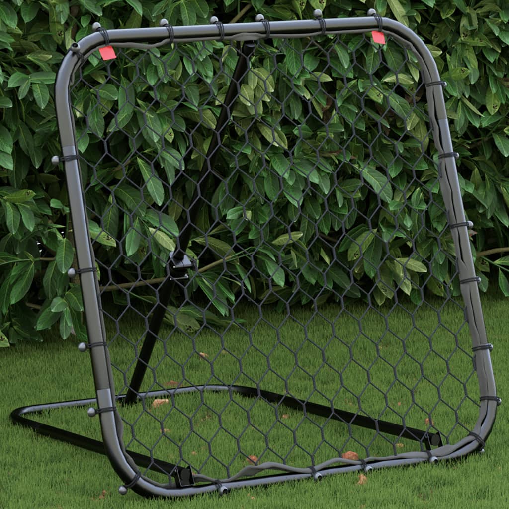 Voetbalrebounder verstelbaar 84x73x60-80 cm staal zwart is nu te koop bij PeponiXL, paradijselijk wonen!