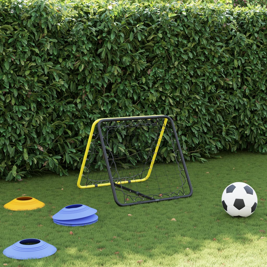 Voetbalrebounder dubbelzijdig verstelbaar staal geel en zwart is nu te koop bij PeponiXL, paradijselijk wonen!