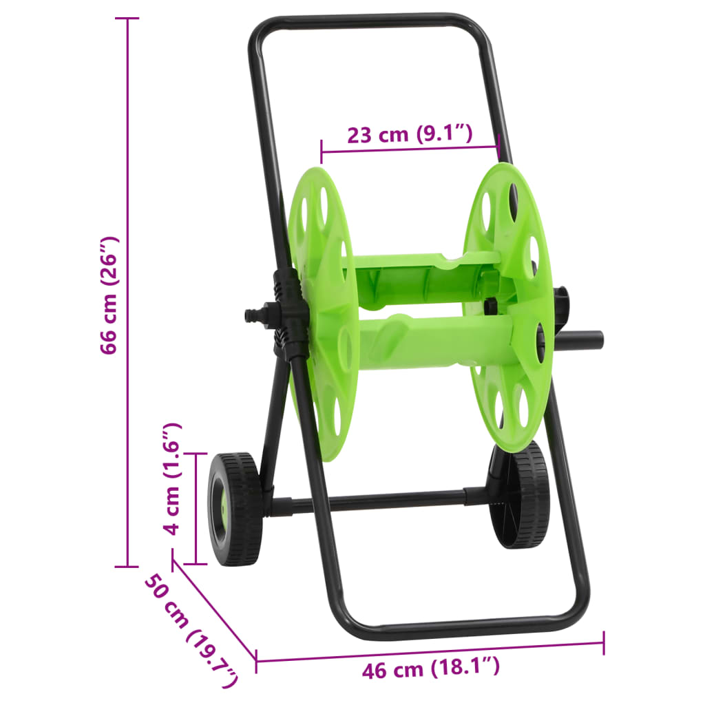 Slanghaspelwagen voor 60 m 1/2" slang staal groen is nu te koop bij PeponiXL, paradijselijk wonen!