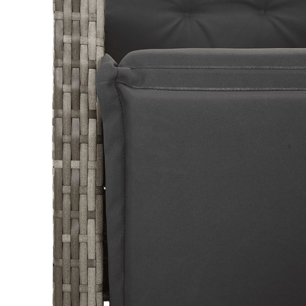 7-delige Tuinset met kussens poly rattan grijs is nu te koop bij PeponiXL, paradijselijk wonen!
