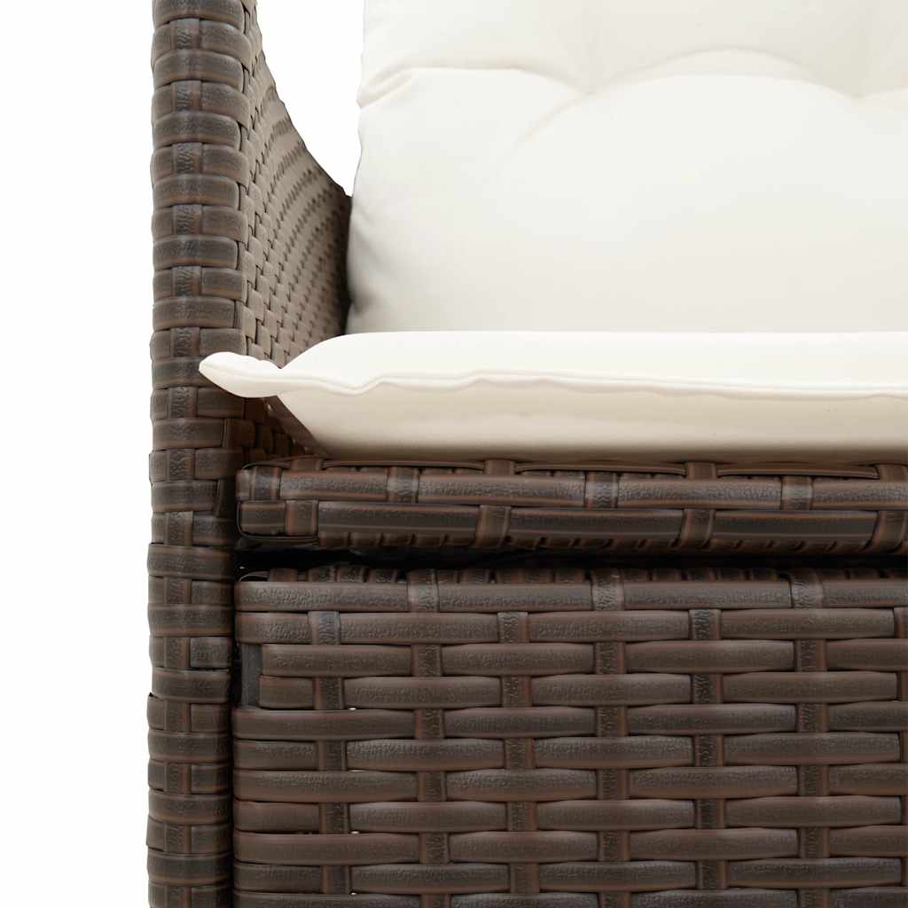 9-delige Tuinset met kussens poly rattan bruin is nu te koop bij PeponiXL, paradijselijk wonen!