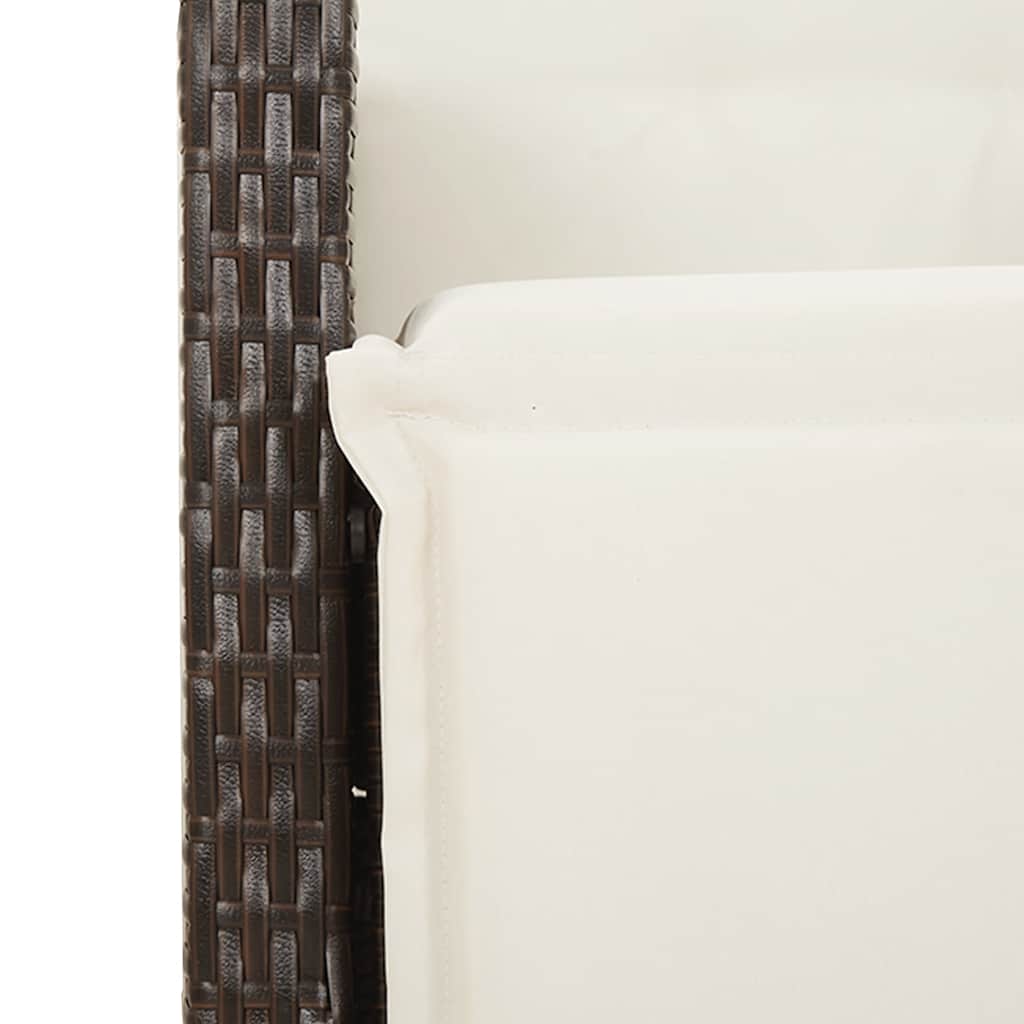 9-delige Tuinset met kussens poly rattan bruin is nu te koop bij PeponiXL, paradijselijk wonen!