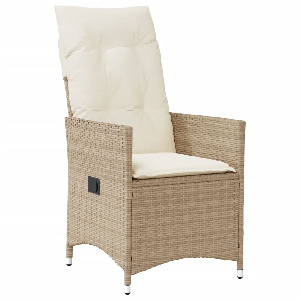 3-delige Bistroset met kussens poly rattan beige is nu te koop bij PeponiXL, paradijselijk wonen!