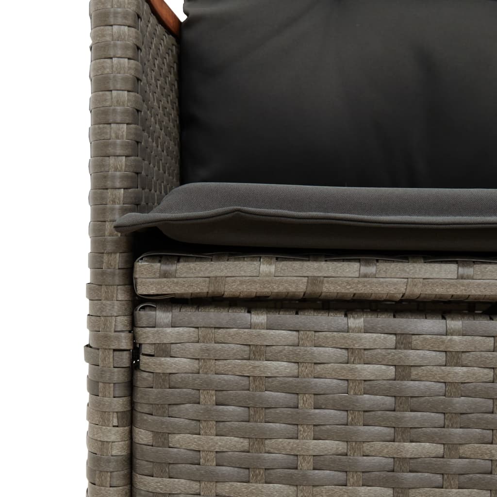 5-delige Tuinset met kussens poly rattan grijs is nu te koop bij PeponiXL, paradijselijk wonen!