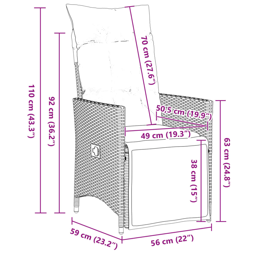 9-delige Tuinset met kussens poly rattan bruin is nu te koop bij PeponiXL, paradijselijk wonen!