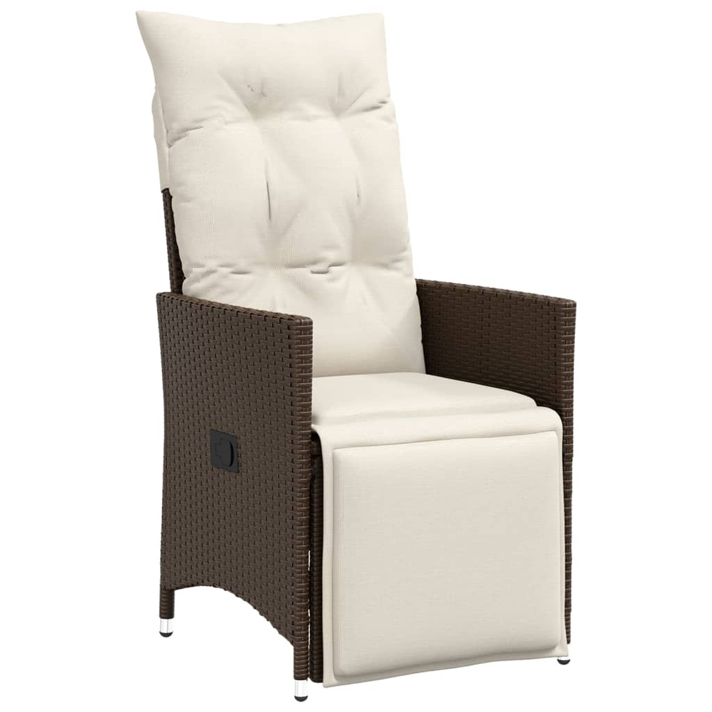 7-delige Bistroset met kussens poly rattan bruin is nu te koop bij PeponiXL, paradijselijk wonen!