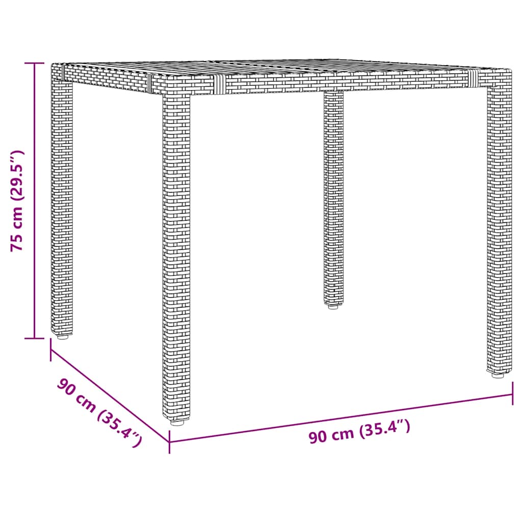 5-delige Bistroset met kussens poly rattan zwart is nu te koop bij PeponiXL, paradijselijk wonen!