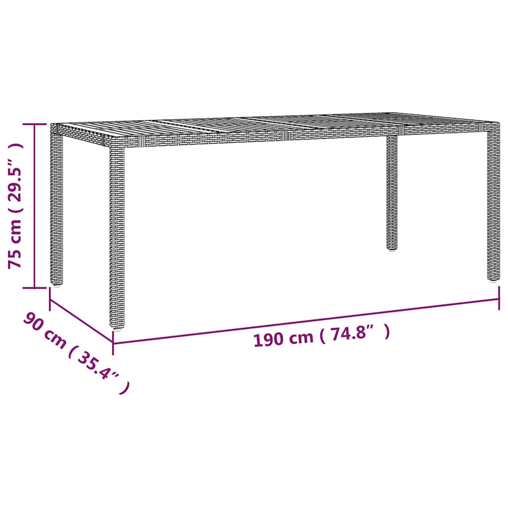 7-delige Bistroset met kussens poly rattan zwart is nu te koop bij PeponiXL, paradijselijk wonen!