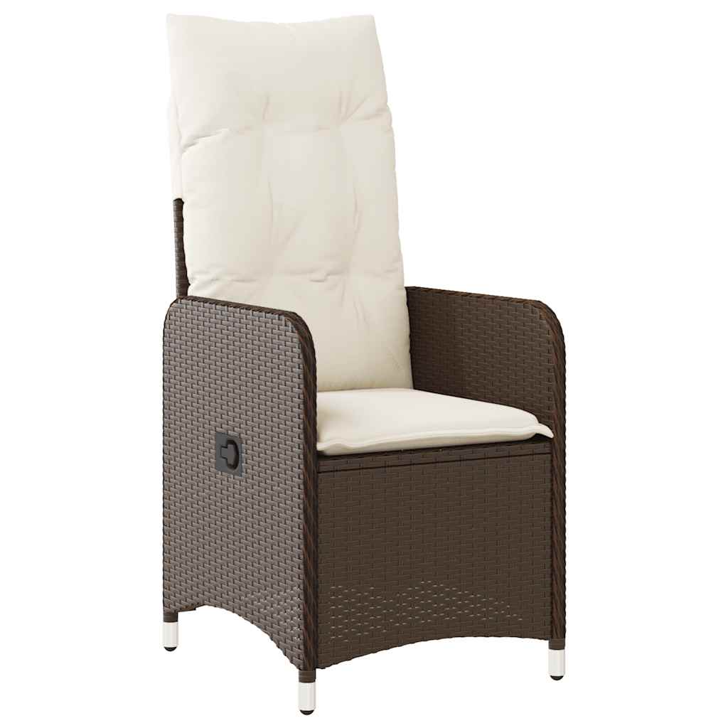 9-delige Bistroset met kussens poly rattan bruin is nu te koop bij PeponiXL, paradijselijk wonen!