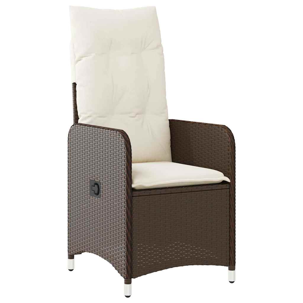 9-delige Bistroset met kussens poly rattan bruin is nu te koop bij PeponiXL, paradijselijk wonen!