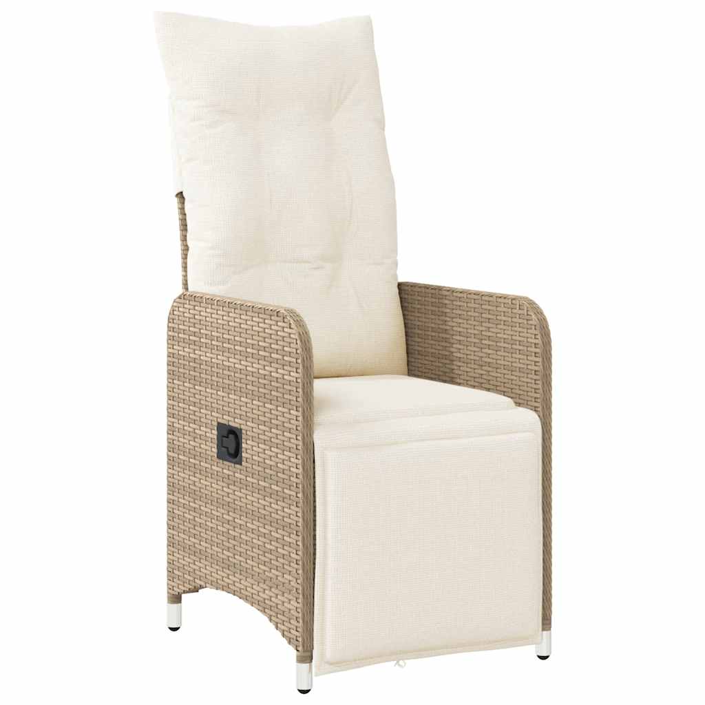 5-delige Bistroset met kussens poly rattan beige is nu te koop bij PeponiXL, paradijselijk wonen!