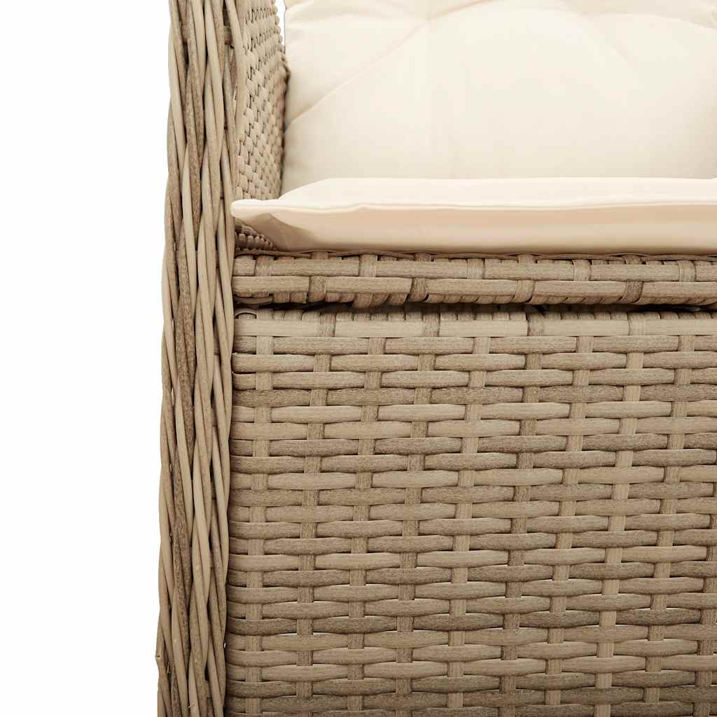 5-delige Bistroset met kussens poly rattan beige is nu te koop bij PeponiXL, paradijselijk wonen!