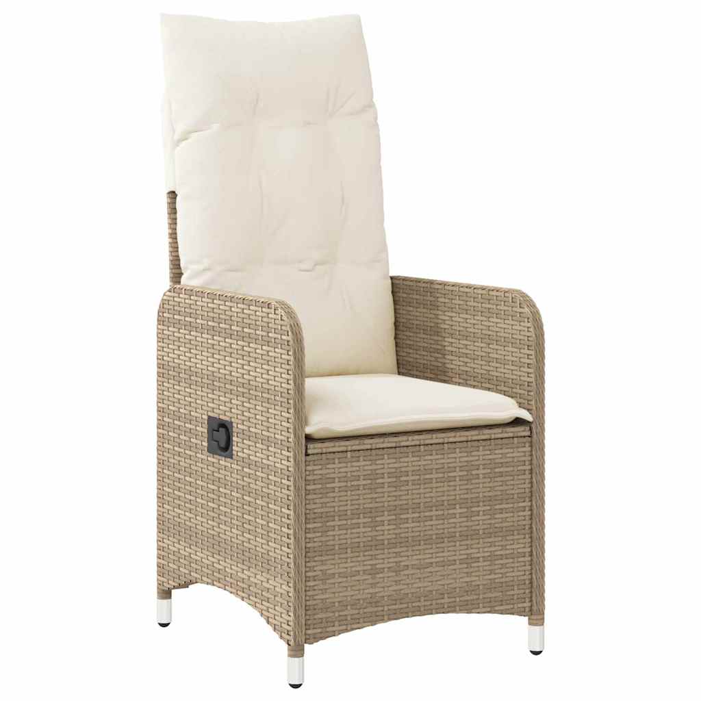 7-delige Bistroset met kussens poly rattan beige is nu te koop bij PeponiXL, paradijselijk wonen!