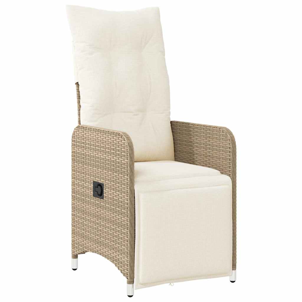 7-delige Bistroset met kussens poly rattan beige is nu te koop bij PeponiXL, paradijselijk wonen!