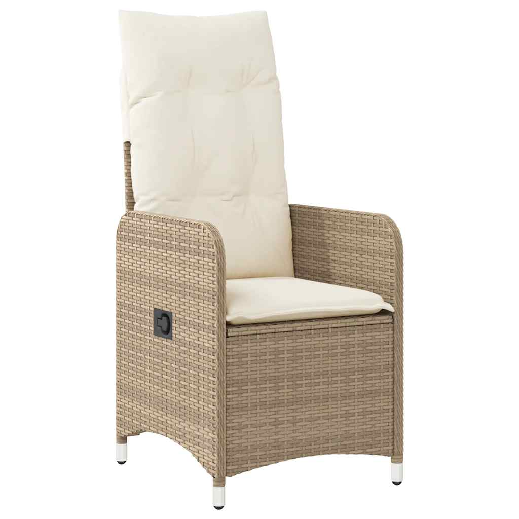 7-delige Bistroset met kussens poly rattan beige is nu te koop bij PeponiXL, paradijselijk wonen!