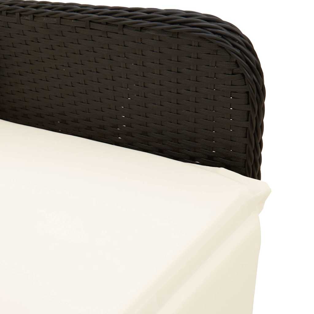 3-delige Bistroset met kussens poly rattan zwart is nu te koop bij PeponiXL, paradijselijk wonen!