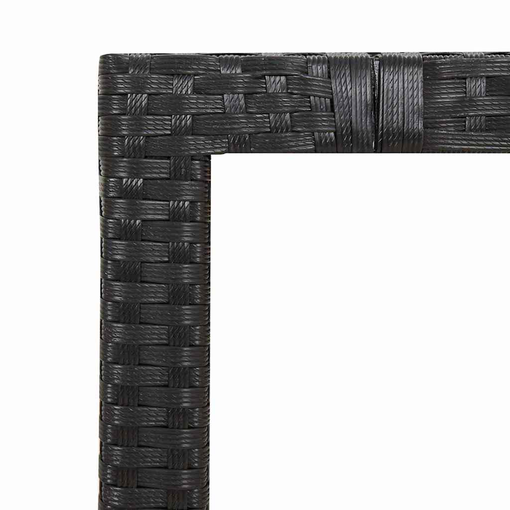 5-delige Bistroset met kussens poly rattan zwart is nu te koop bij PeponiXL, paradijselijk wonen!