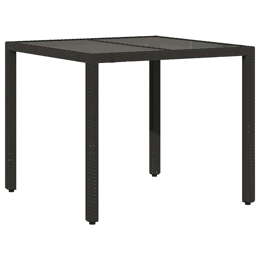 3-delige Bistroset met kussens poly rattan zwart is nu te koop bij PeponiXL, paradijselijk wonen!