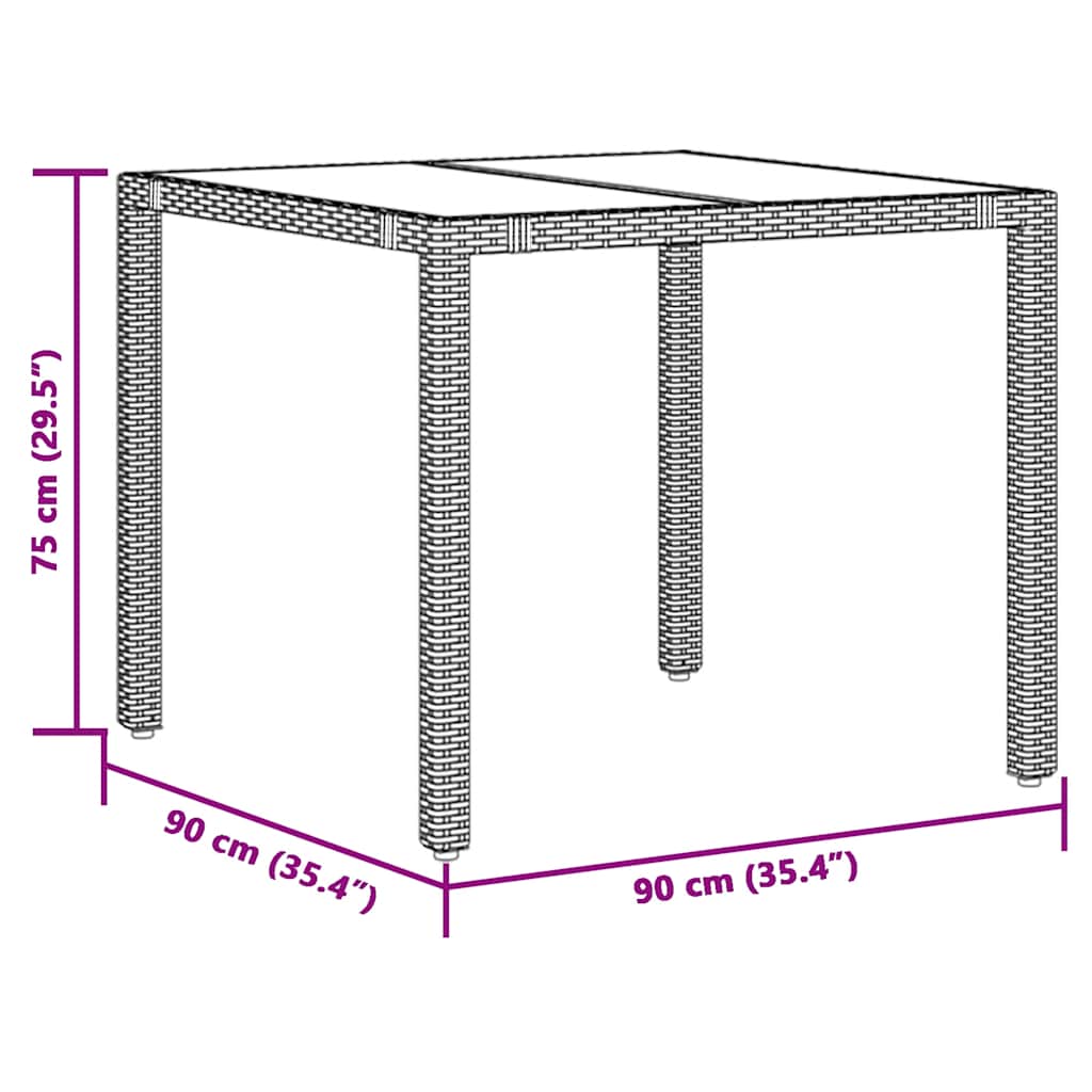 5-delige Bistroset met kussens poly rattan zwart is nu te koop bij PeponiXL, paradijselijk wonen!