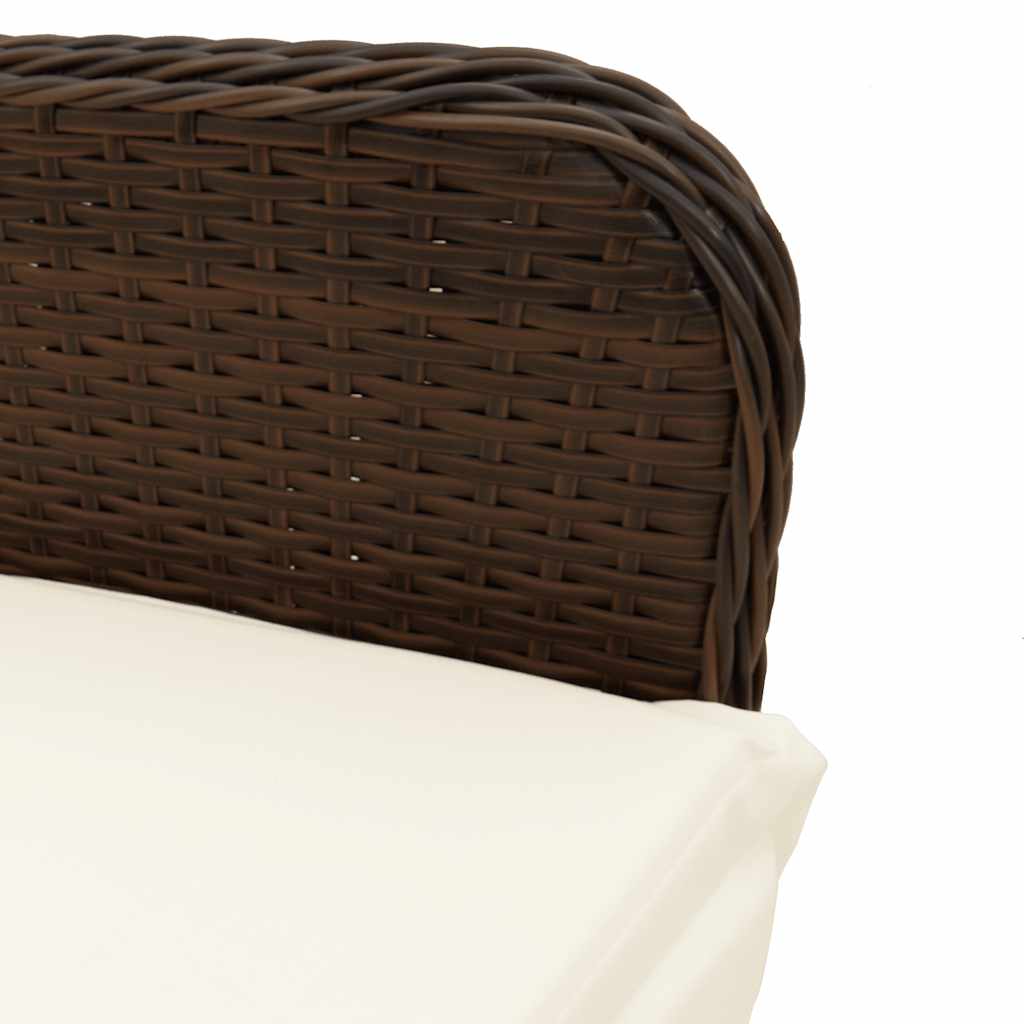 7-delige Bistroset met kussens poly rattan bruin is nu te koop bij PeponiXL, paradijselijk wonen!