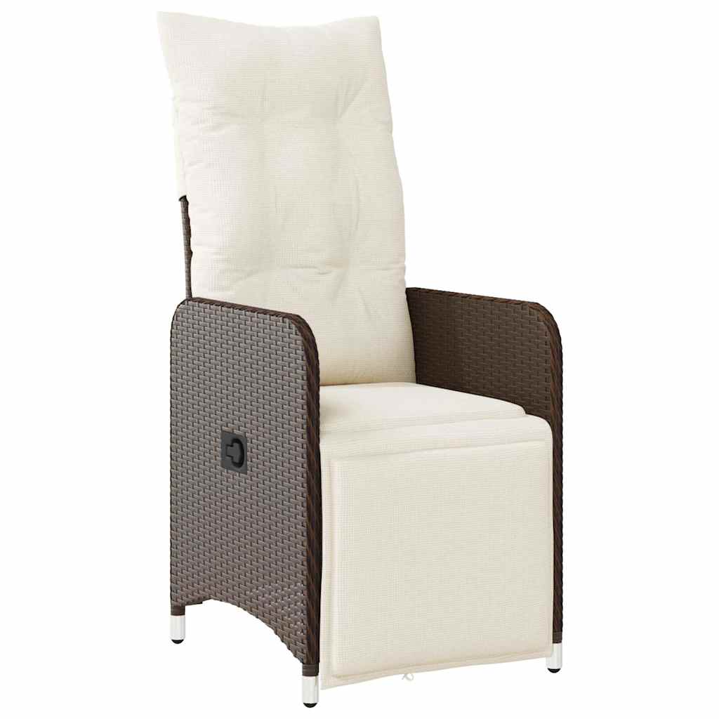 7-delige Bistroset met kussens poly rattan bruin is nu te koop bij PeponiXL, paradijselijk wonen!