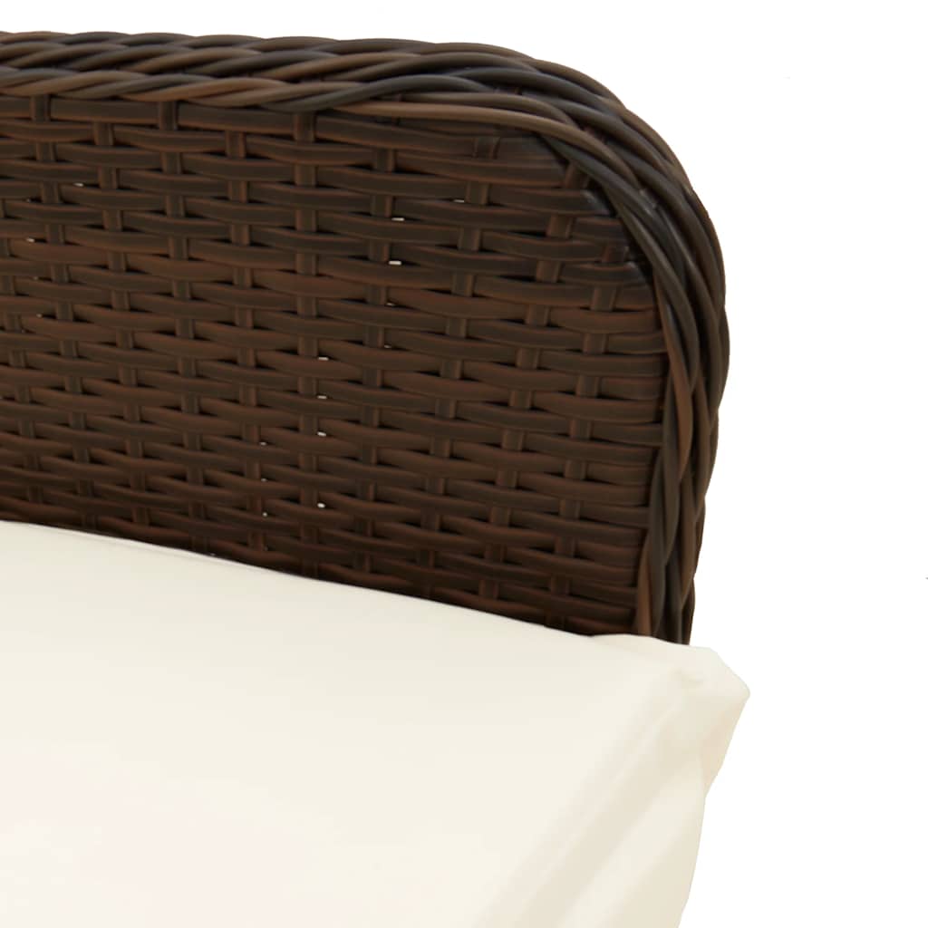 7-delige Bistroset met kussens poly rattan bruin is nu te koop bij PeponiXL, paradijselijk wonen!