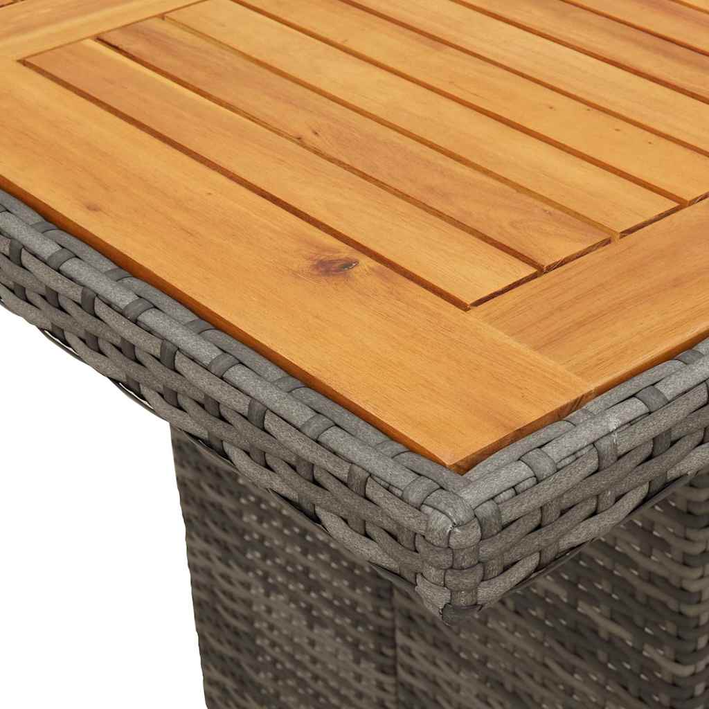 9-delige Bistroset met kussens poly rattan grijs is nu te koop bij PeponiXL, paradijselijk wonen!