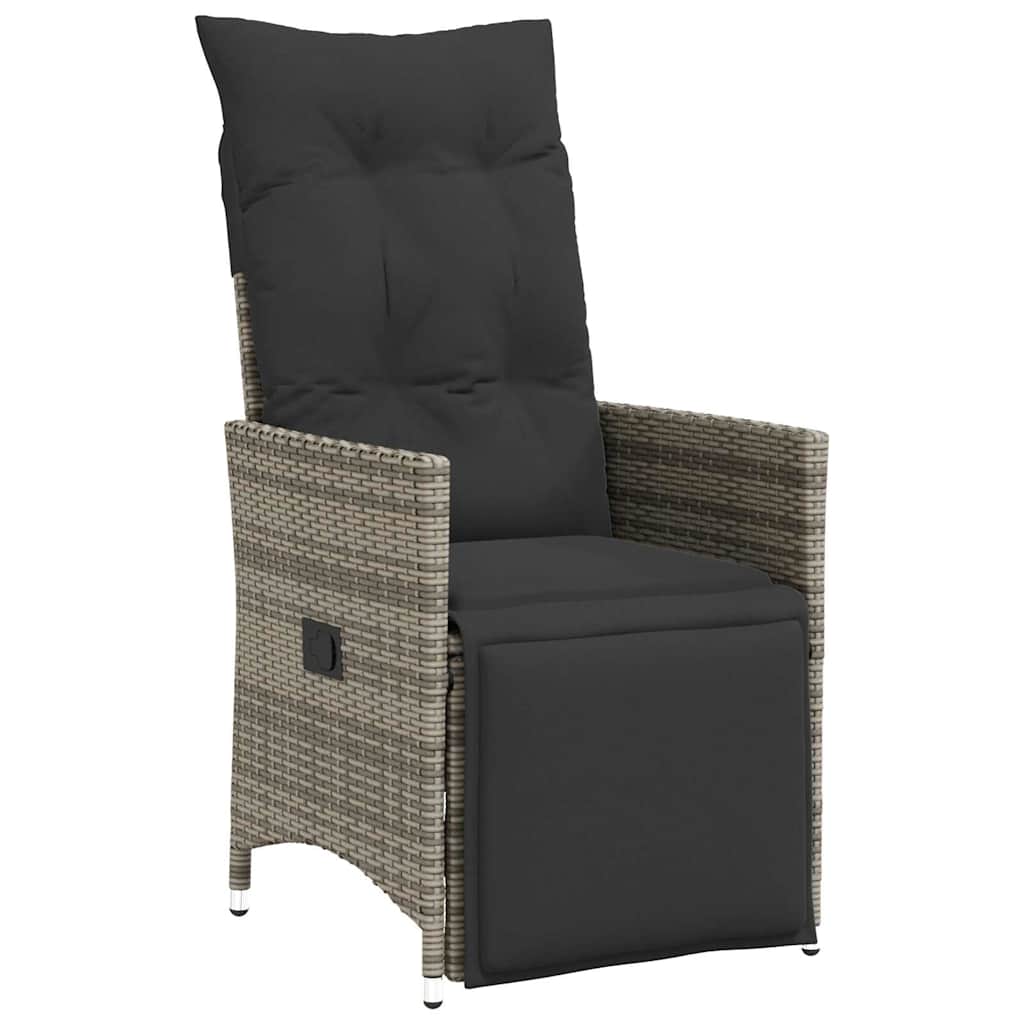 11-delige Bistroset met kussens poly rattan grijs is nu te koop bij PeponiXL, paradijselijk wonen!