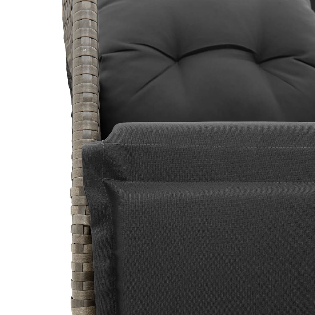 9-delige Bistroset met kussens poly rattan grijs is nu te koop bij PeponiXL, paradijselijk wonen!