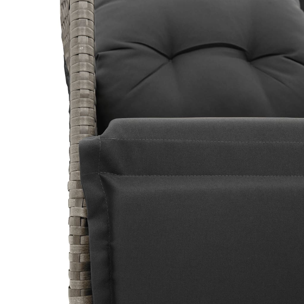 11-delige Bistroset met kussens poly rattan grijs is nu te koop bij PeponiXL, paradijselijk wonen!